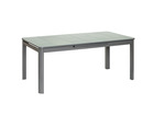 Ensemble table rectangulaire extensible et chaises de jardin en aluminium gris m