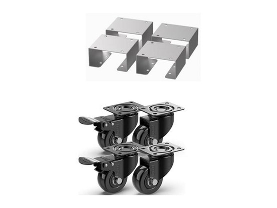 Kit roues meuble de cuisine extérieure