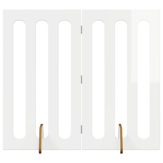 Clôture pliable pour animaux 2 pc blanc brillant