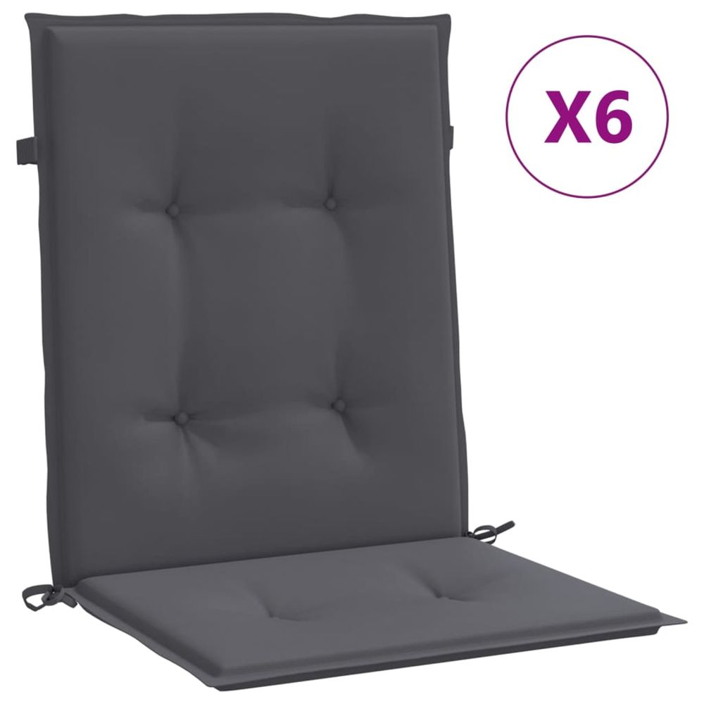 Coussins de chaise de jardin anthracite 100 x 50 x 3 cm