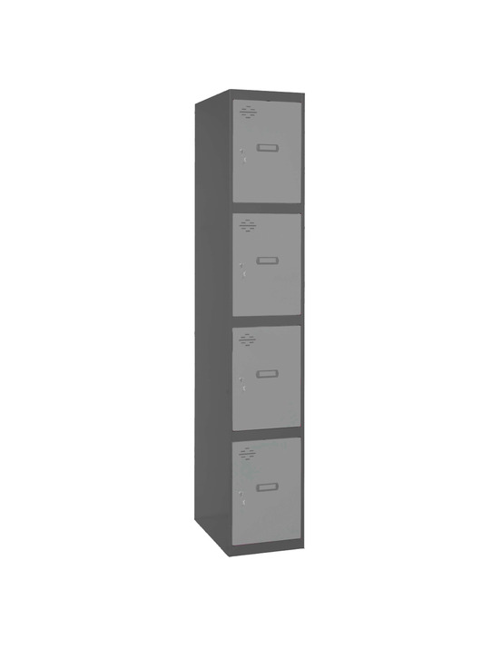 Casier-armoire simonlocker prof.dism.4 porte 1/4 400 in an/gr antracite/gris 1800x400x500 - simonrack