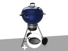 Barbecue à charbon  master-touch gbs c-5750 57 cm deep ocean blue avec plancha