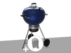 Barbecue à charbon  master-touch gbs c-5750 57 cm deep ocean blue avec housse