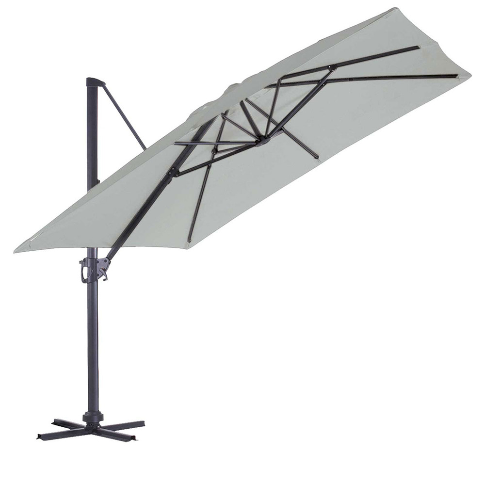 Imagin' - parasol en aluminium à pied déporté de 3 x 3 m