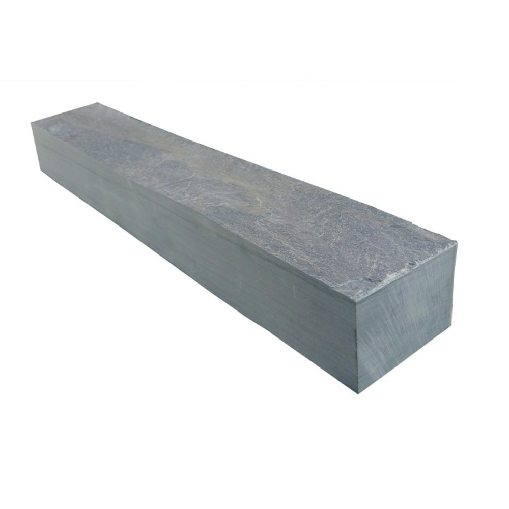 Bordure de jardin ardoise tambourinée - 50 x 8 x 8 cm - gris clair