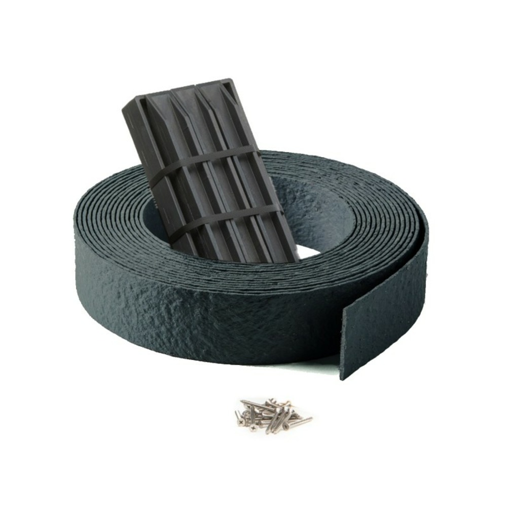 Pack bordure de jardin flexible jardinex 20 m + 20 piquets - noir