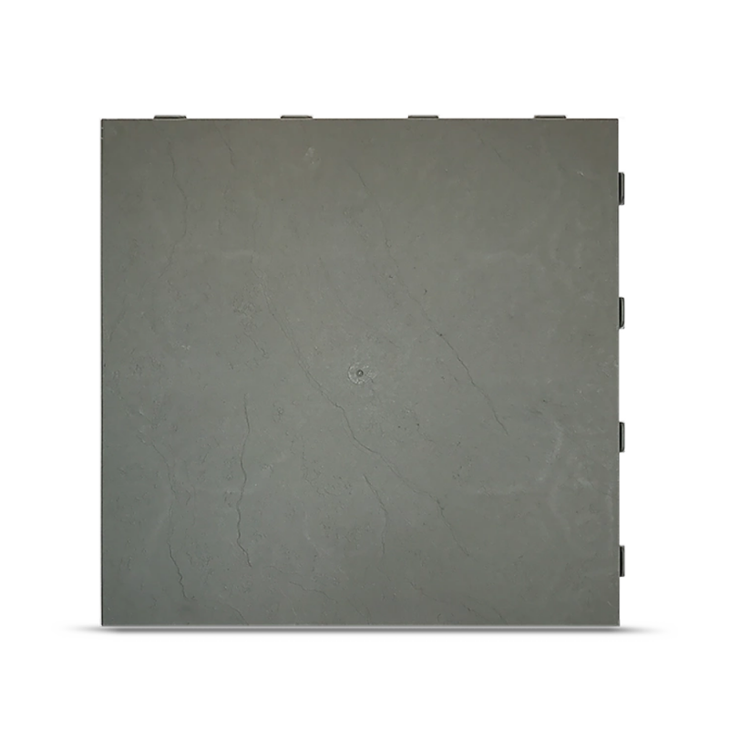 Dalle pvc clipsable autoportante "effet ardoise" - gris vert 39 x 39 cm