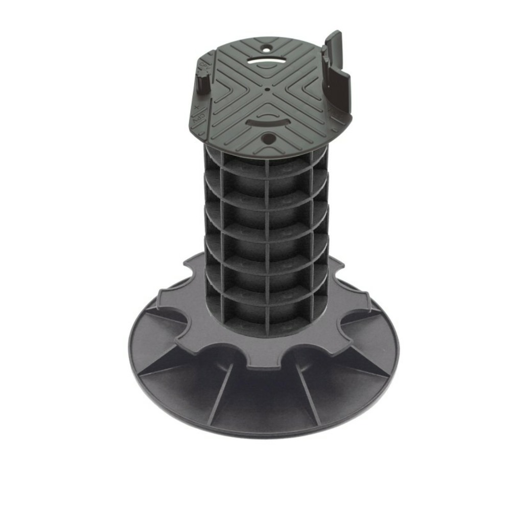 Plot terrasse bois réglable 23 - 26 cm - noir