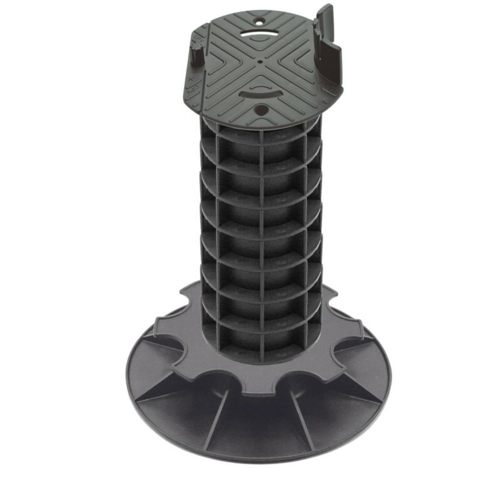 Plot terrasse bois réglable 29 - 32 cm - noir