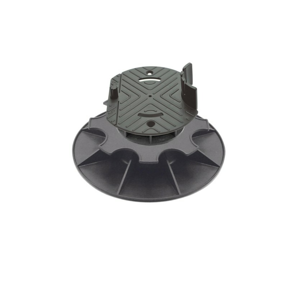 Plot terrasse bois réglable 8 - 11 cm - noir