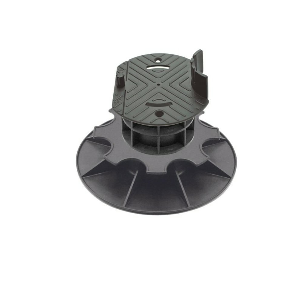 Plot terrasse bois réglable 11 - 14 cm - noir