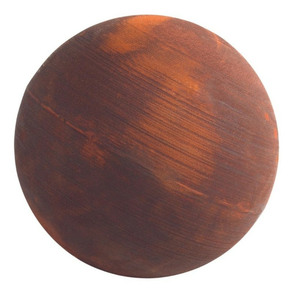 Boule rouillée jardin corten - rouille 30 cm