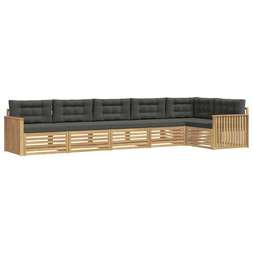 Ensemble de canapés d'extérieur 6 pc blanc et anthracite