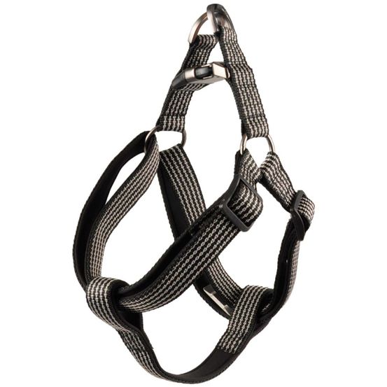 Harnais jannu noir taille s 25-45 cm 15 mm pour chien