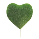 Peluche de jardin coeur en gazon synthétique - vert 50 cm