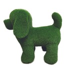 Peluche de jardin chien en gazon synthétique - vert 35 cm