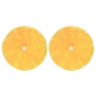 Coussin 2 pcs imprimé fruits orange