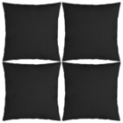 Coussins décoratifs 4 pcs noir 60x60 cm tissu