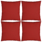 Coussins décoratifs 4 pcs rouge 60x60 cm tissu
