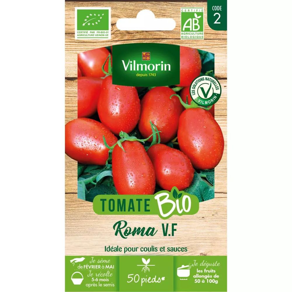 Semences OSC | Graines de Tomate 'Roma VF' - Variété Résistante et Savoureuse - Pépinière.ca