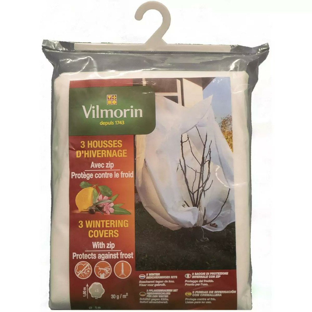 VILMORIN Housse D'hivernage Avec Zip - 30 G/m² - ø 1 X 1,6 M