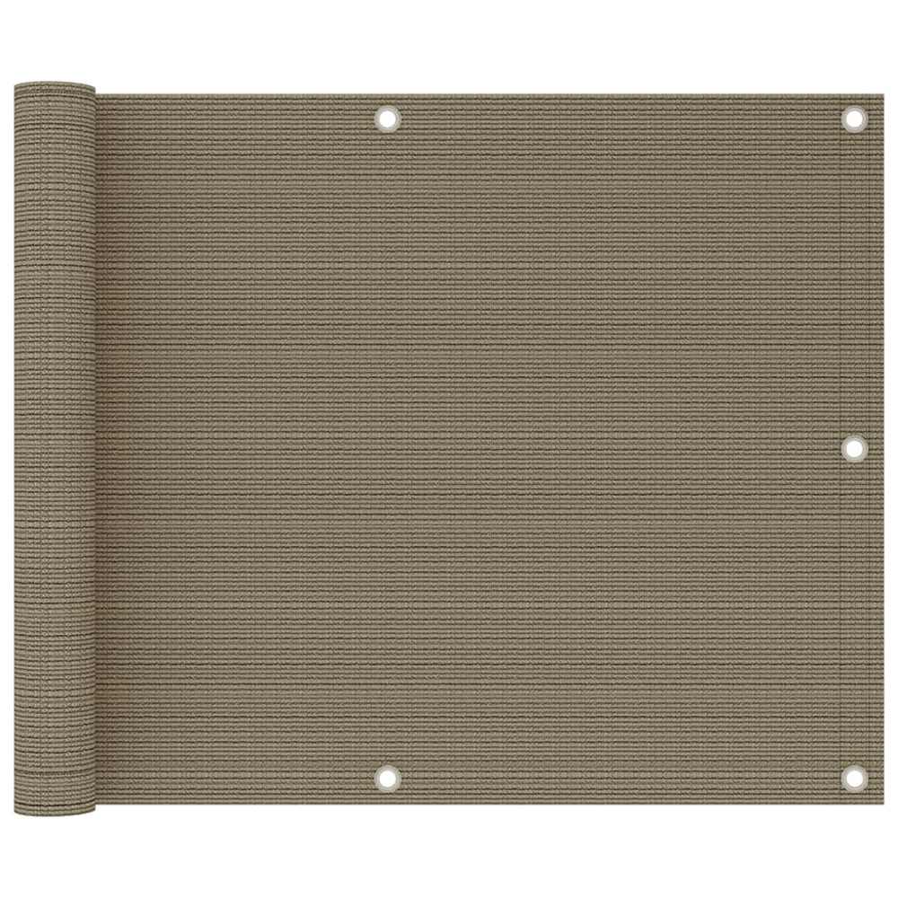 Écran de balcon taupe 75x300 cm pehd