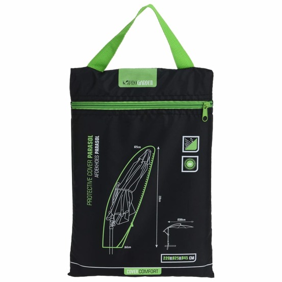 Housse pour parasol suspendu 25x45x220 cm noir