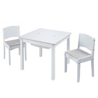 Ensemble de table et chaises 3 pcs blanc