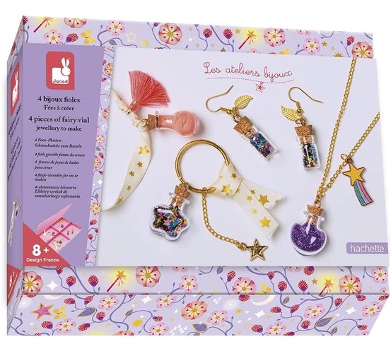 Coffret 4 bijoux fioles de fées à créer