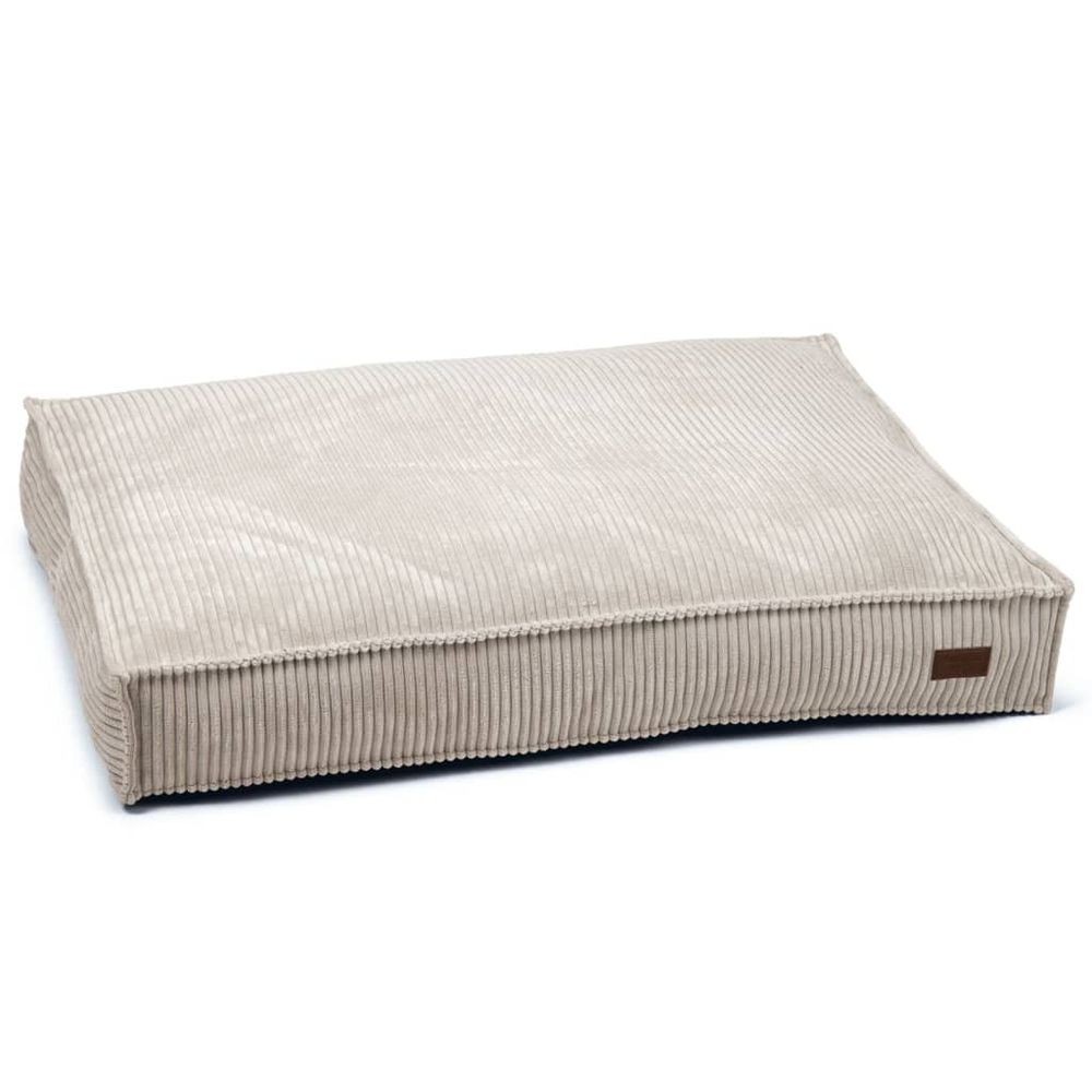 Coussin nervuré pour chien 100x70x15 cm gris clair