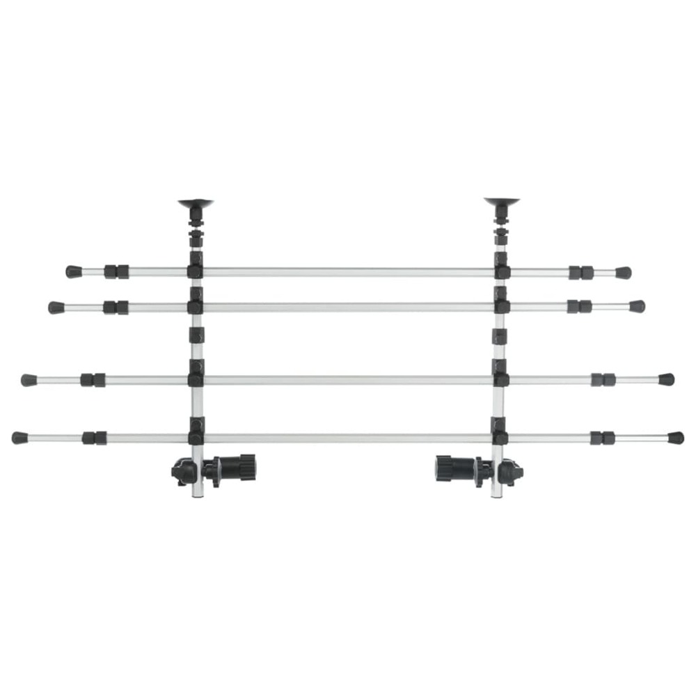 Grille de protection chiens 105-172cm aluminium argenté et noir