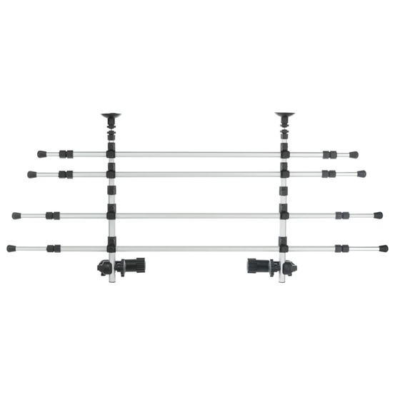 Grille de protection chiens 105-172cm aluminium argenté et noir