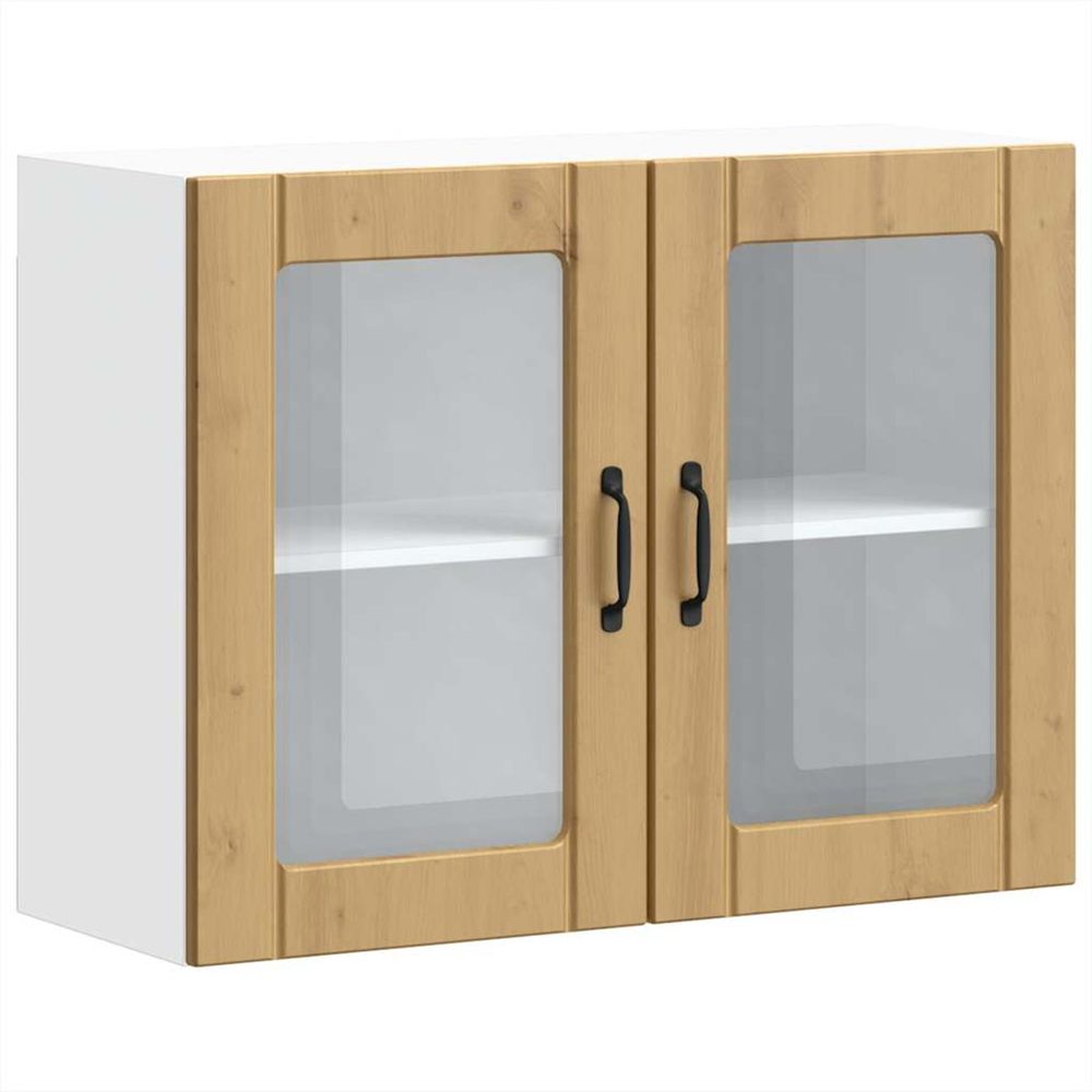 Armoire murale de cuisine avec porte en verre lucca