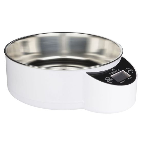 Bol avec balance intégrée animaux de compagnie 1,8 l blanc