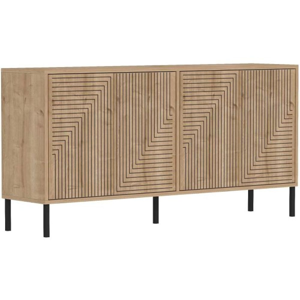 Buffet 4 portes en aggloméré evolet chêne