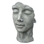 Statue visage femme extérieur petit format - gris beton 50 cm