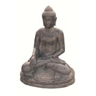 Statuette bouddha appel de la terre à témoin 30 cm - gris anthracite 30 cm