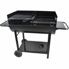 Barbecue à charbon - purechef - forme demi tonneau - dimensions : 91 x 51,5 x 27,5 cm