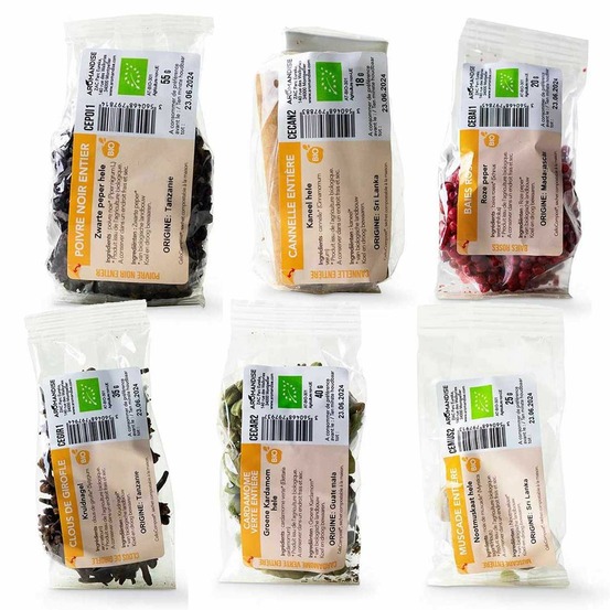 Kit 6 épices à moudre bio