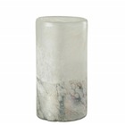 Vase cylindrique en verre blanc 12x12x22 cm