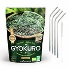 Thé vert gyokuro 50 g + 4 pailles en inox
