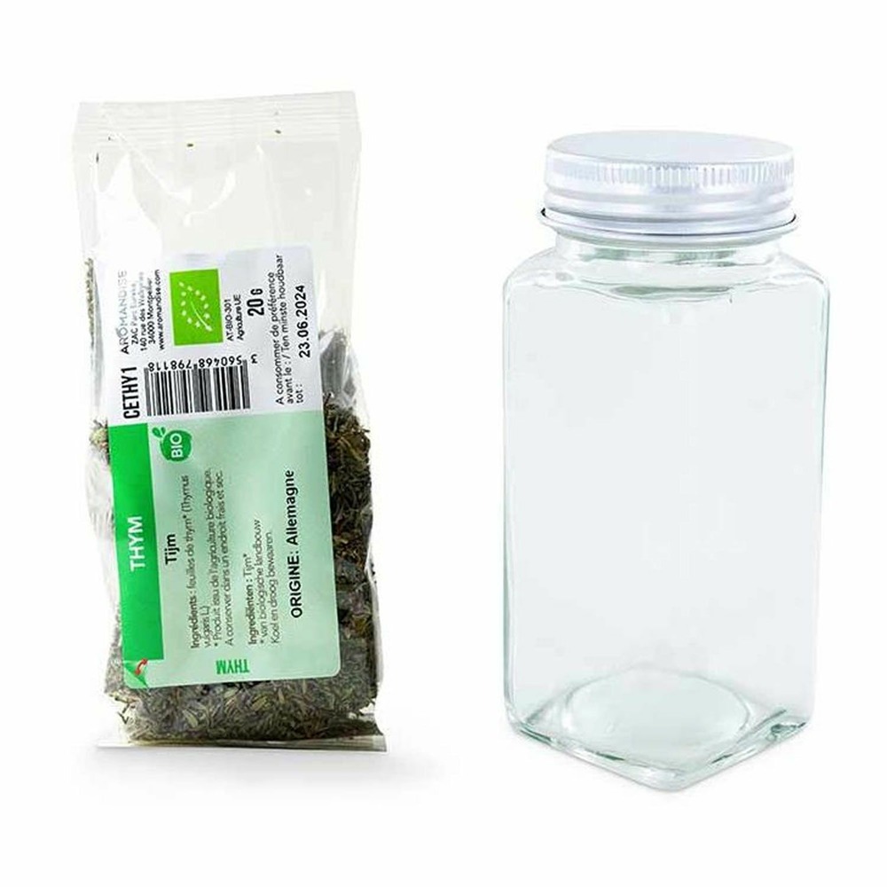 Flacon à épices poudreur + thym bio 20 g