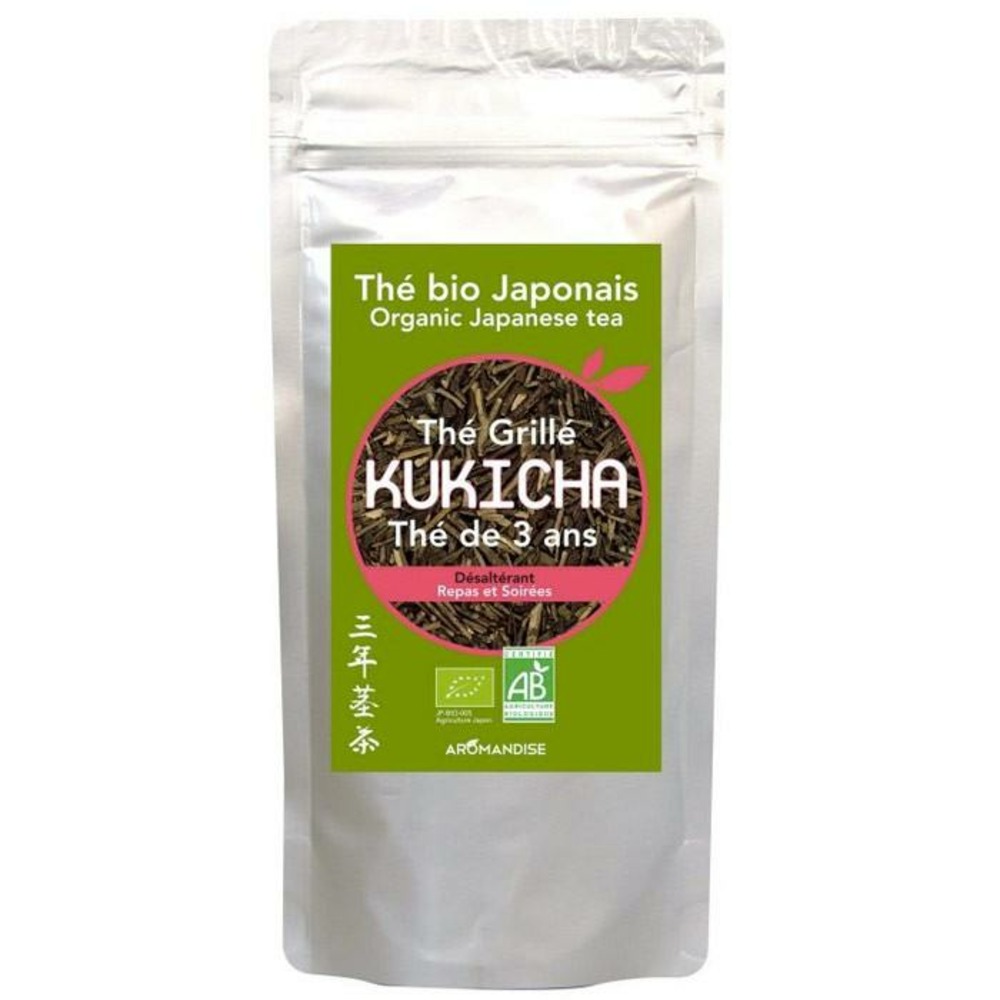 Brindilles de thé vert bio japonais kukicha 80 g