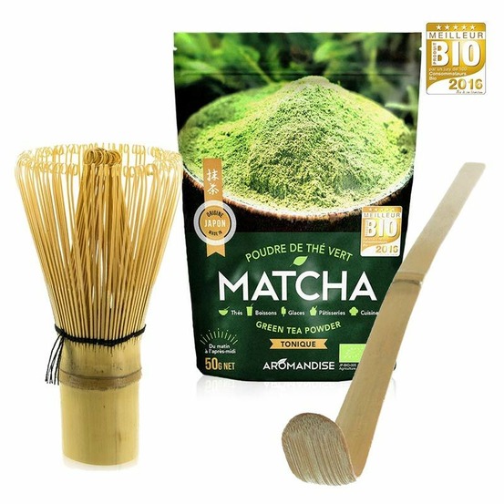 Coffret thé matcha + fouet + cuillère en bambou