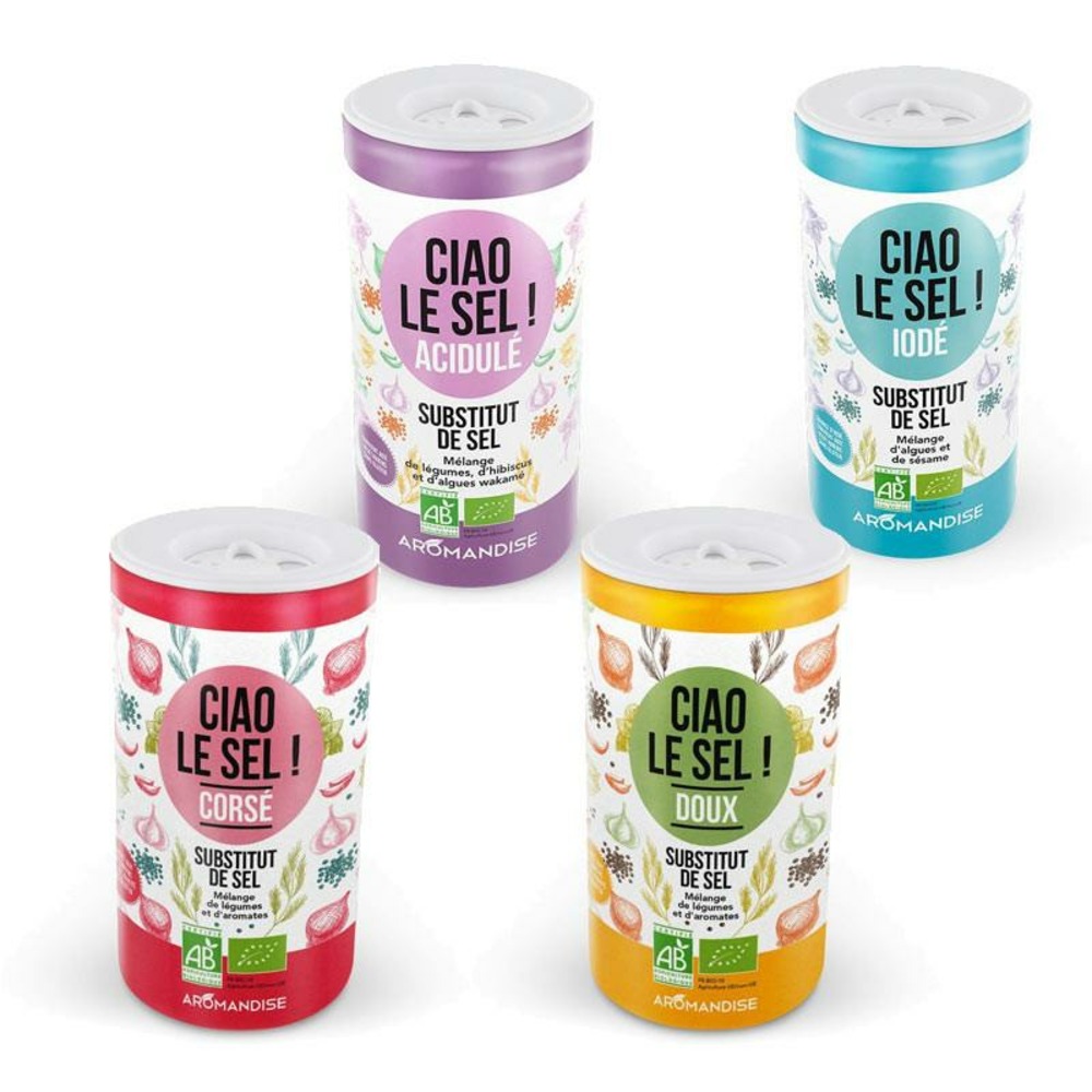 4 substituts de sel - doux, corsé, acidulé, iodé