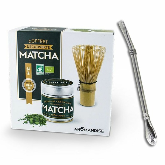 Coffret découverte du thé matcha + paille inox avec filtre