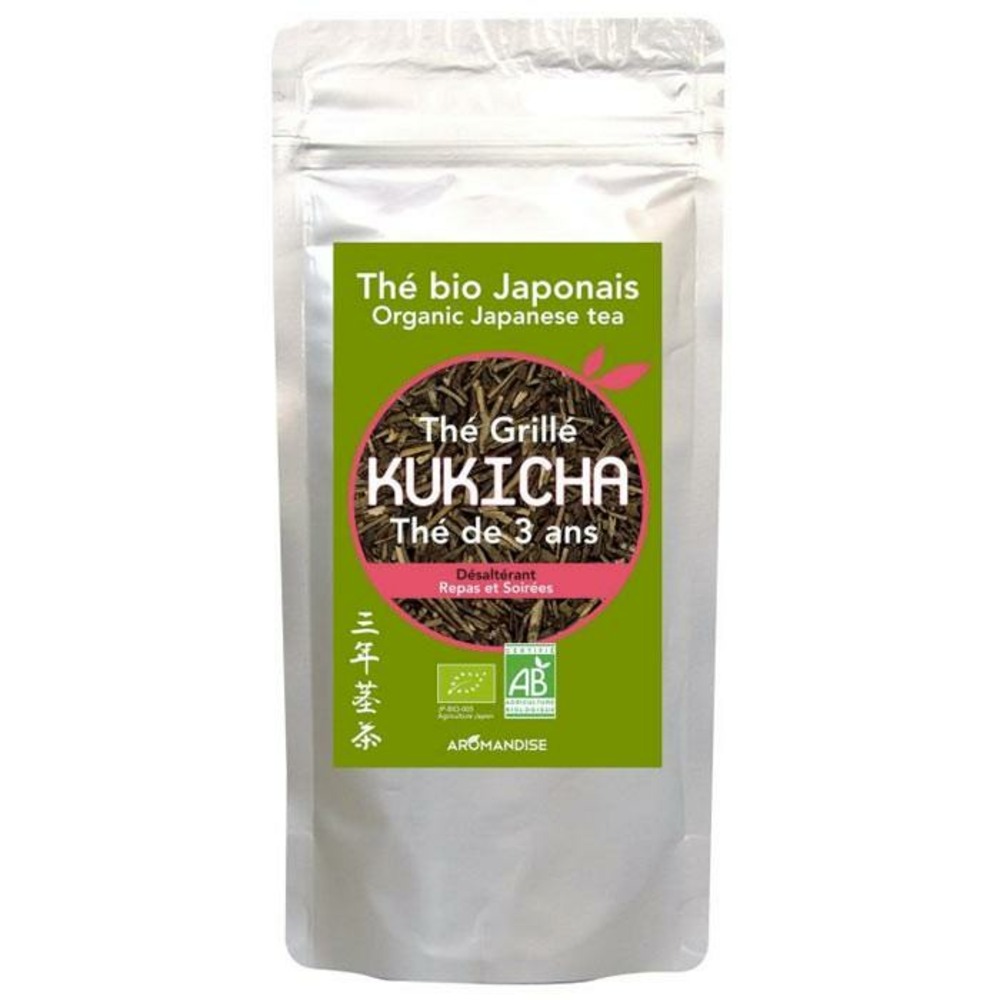 Sachet de thé biologique japonais kukicha 80 g