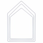 3 anneaux en métal maison blanc - 20, 25 et 30 cm