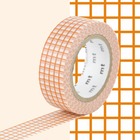 Masking tape quadrillé - orange - 1,5 cm x 7 m