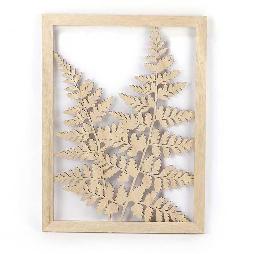 Cadre Déco Bois Clair Fougères 30 Cm - Neuf MegaCrea DIY Pologne